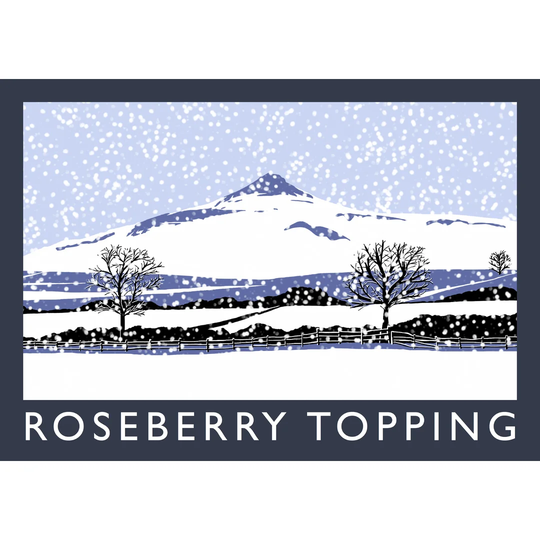 Roseberry Topping in Snow 2 by Richard O'Neil - Graphic Art Print on Paper