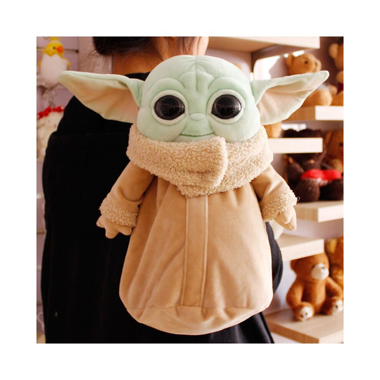 (Yoda Backpack-30cm) Baby Yoda Plush Doll Stuffed Toy Keychain Grogu Mandalorian Star Wars Jedi