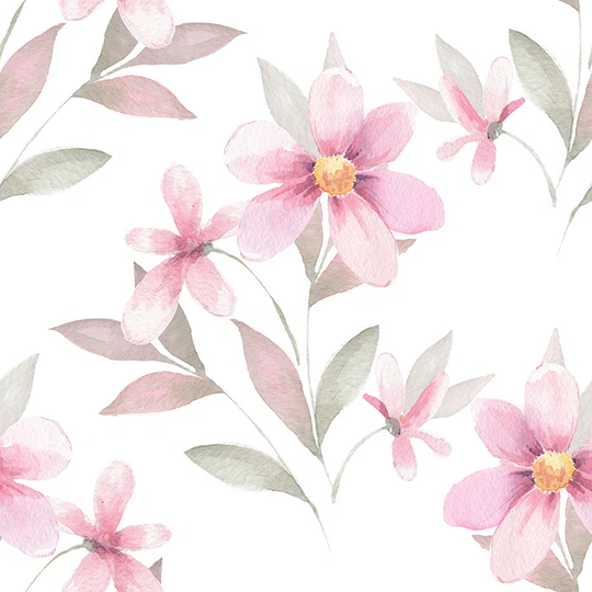 Walllpaper Roll 360X250cm Mural Decoration Wallpaper Material With Print Kitchen Livingroom Bedroom - Delicate Floral Flowers Leaves
