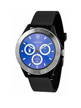 Harry Lime Fashion Smart Watch in Black with Silver Colour Bezel HA07-2001, Black, Women
