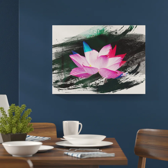 'Flower Pink Lotus' Graphic Art Print Poster
