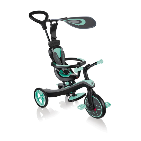 Globber Explorer Trike 4 In 1 with Headrest - Mint