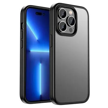 iPaky Rubberized iPhone 14 Pro Hybrid Case - Black