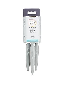 Harris Essentials Walls &Amp; Ceilings Paint Brushes 3 Pack