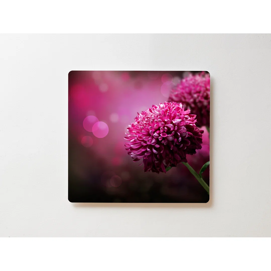 Backlight Motive Wall Picture Flowers Purple Magnetic Cork Board