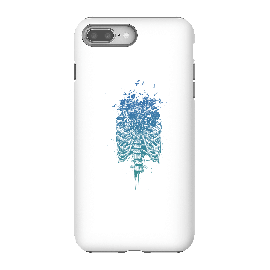 Balazs Solti Ribcage And Flowers Phone Case for iPhone and Android - iPhone 8 Plus - Tough Case - Matte