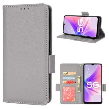 OnePlus Nord N300 Wallet Case with Magnetic Closure - Grey