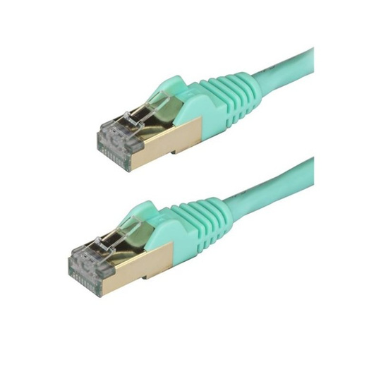 StarTech.com Cat 6a Patch Cable Aqua 2M STP