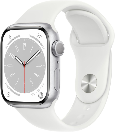 Apple Watch Series 8 GPS 41mm Alu Case/White Sport Band