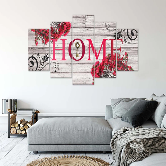 Canvas Print Home Wood Retro Red