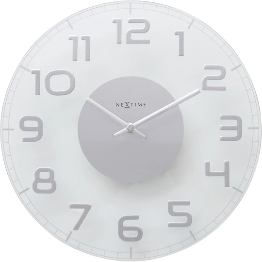 Classy Round Glass 30cm Wall Clock