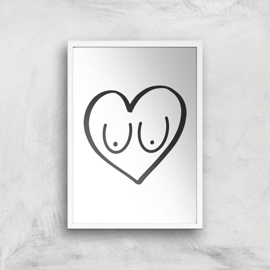 Lovely Jubblies Giclee Art Print - A4 - White Frame