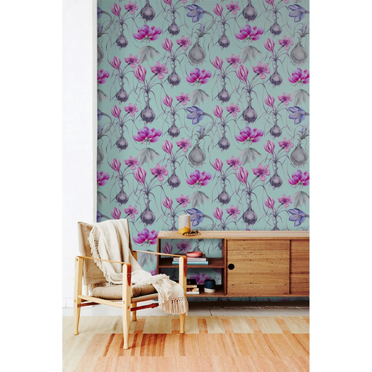 Walllpaper Roll 360X250cm Wallpaper Material With Print Kitchen Livingroom Bedroom Mural Decoration - Crocus Flowersa Root