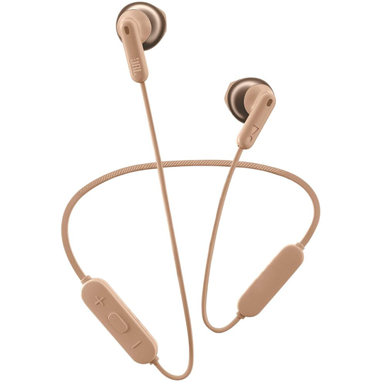 JBL TUNE 215BT - Wireless earbud headphones with Bluetooth 5.0, built-in microphone, and 16 hour battery life, in gold