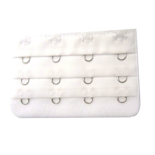 (4 Hook - White) Bra Strap Expander Adapter - Back Extender