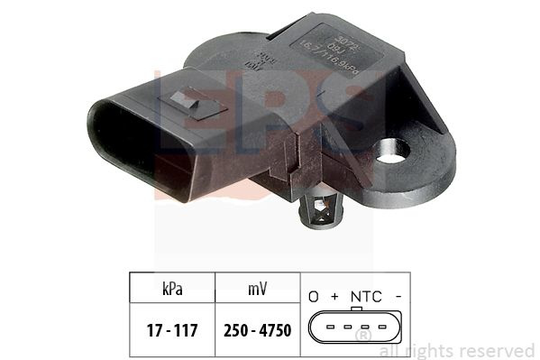 Air Pressure Sensor, height adaptation Made in Italy - OE Equivalent 1.993.072 EPS Facet 1993072