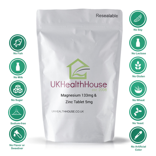 Magnesium Oxide 133mg & Zinc 5mg Tablet x 180 - Immune Support