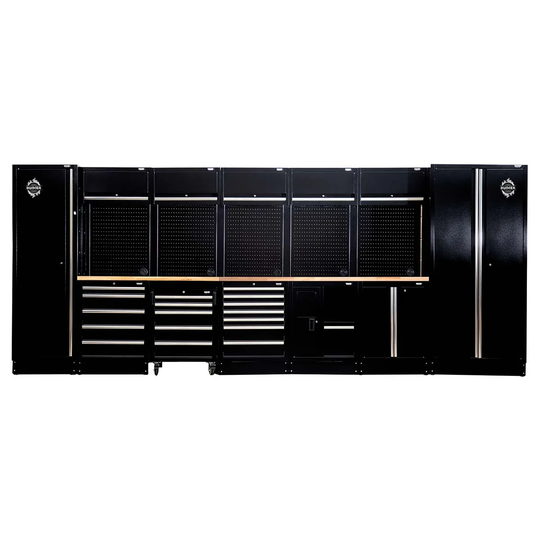 Bunker Modular Storage Combo With Hardwood Worktop (25 Piece)