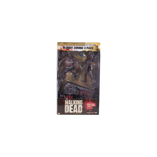 McFarlane Toys The Walking Dead TV: Bloody Black and White Zombie, 3 Pack