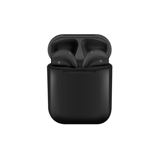 (Black) i12 TWS Wireless Bluetooth 5.0 Touch control Earphones with 300mAh Charging Dock Automatically Pairing