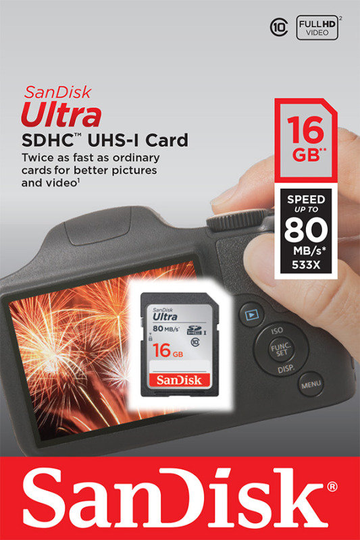 SanDisk Ultra 16GB SDHC Memory Card