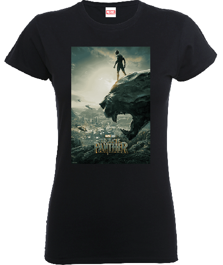 Black Panther Poster Women's T-Shirt - Black - S