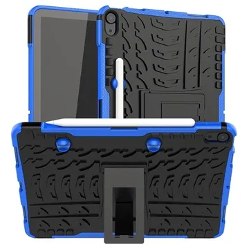 Anti-Slip iPad Air 2020/2022 Hybrid Case with Kickstand - Blue / Black