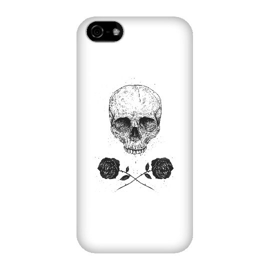 Balazs Solti Skull And Roses Phone Case for iPhone and Android - iPhone 5C - Snap Case - Matte