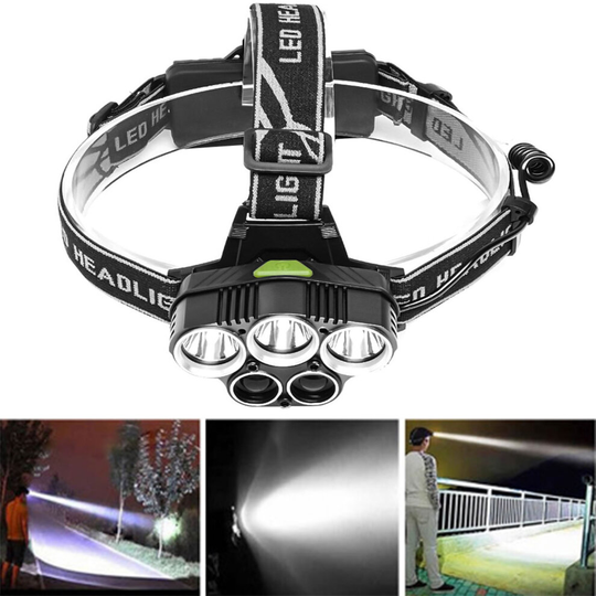 Torch Headlamp Headlight Flashlight USB Work Light LED Head lamp
