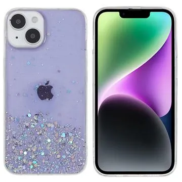 Starry Sky Sparkle iPhone 14 TPU Case - Purple