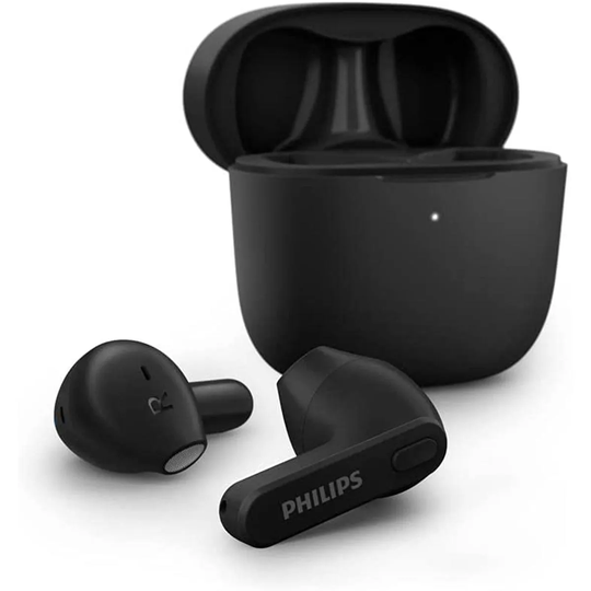 Philips True Wireless Earbuds with Sweat Resistance & Super Slim Charging Case - Black