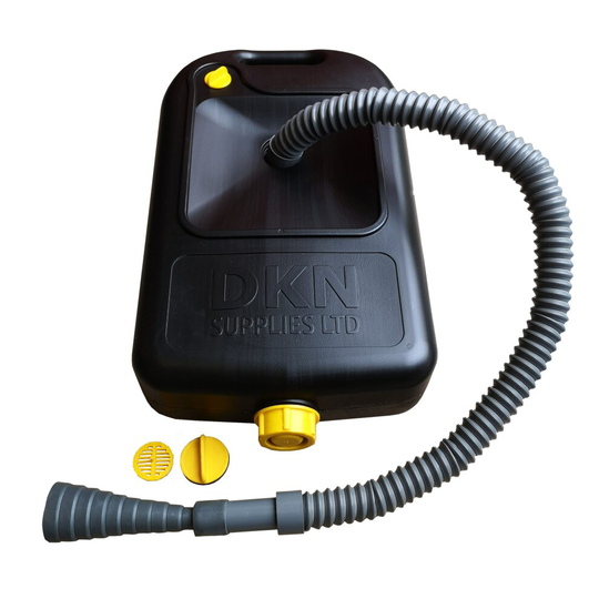 10L Black Waste Water Container with Flexible Hose and Adapter