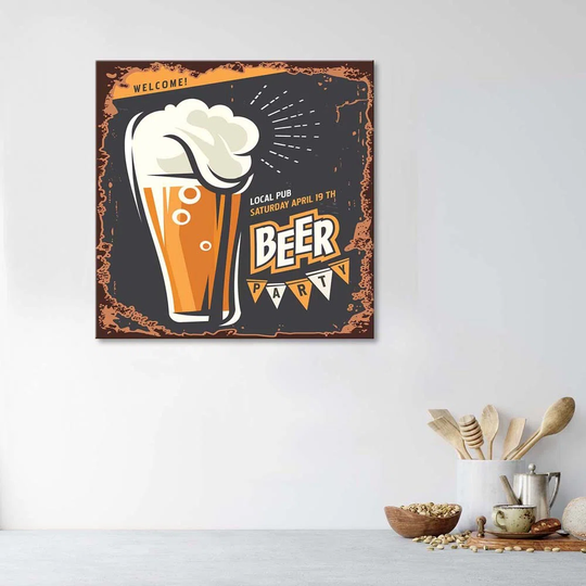 Canvas Print Beer Retro Sign