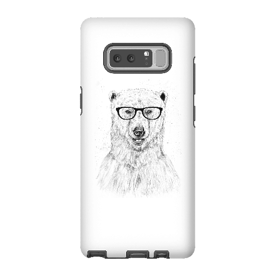 Balazs Solti Polar Bear And Glasses Phone Case for iPhone and Android - Samsung Note 8 - Tough Case - Gloss