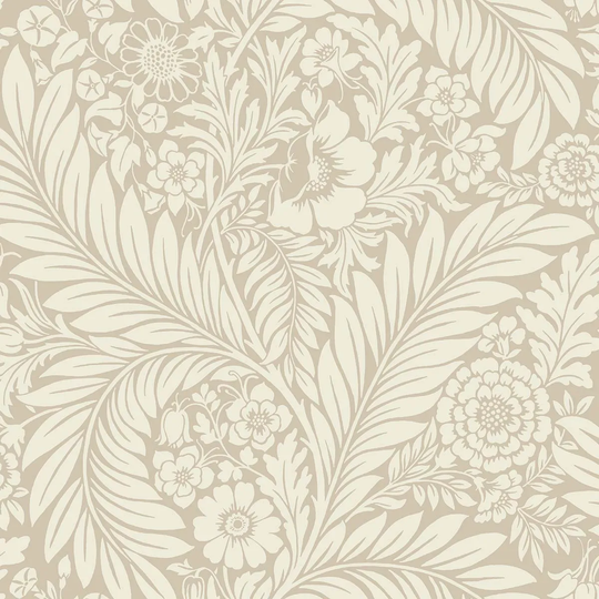 Belgravia Decor Florence All Over Leaf Natural Wallpaper