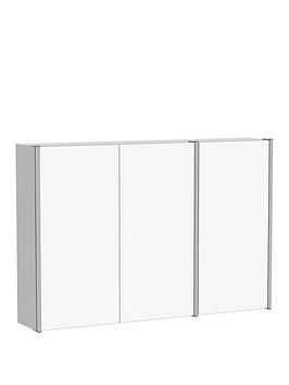 Bath Vida Tiano Stainless Steel Mirrored Triple Cabinet
