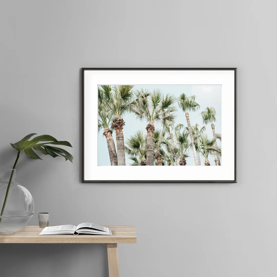 Pastel Palm Trees - Picture Frame Photograph Print on Paper