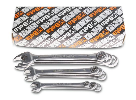 Beta Tools 42INOXS11 11pc INOX Stainless Steel Combination Spanner Set 000420391