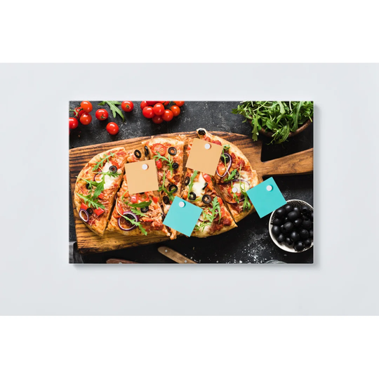 Pizza Magnetic Wall Mounted Cork Board