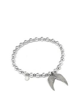Say It With Diamonds Double Wing Bracelet - Sterling Silver, Silver, Women
