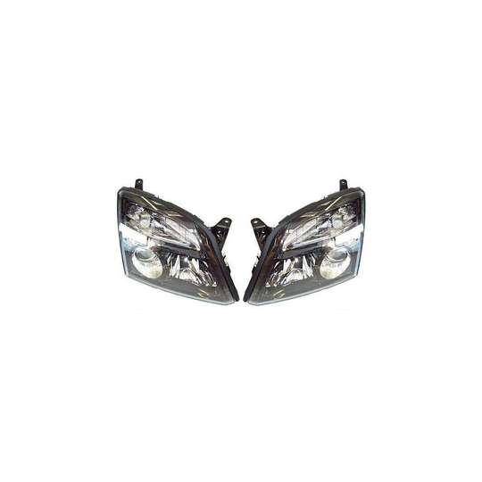 Vauxhall Vectra Mk2 Saloon 3/2002-2005 Black Headlights Headlamps Pair O/S & N/S