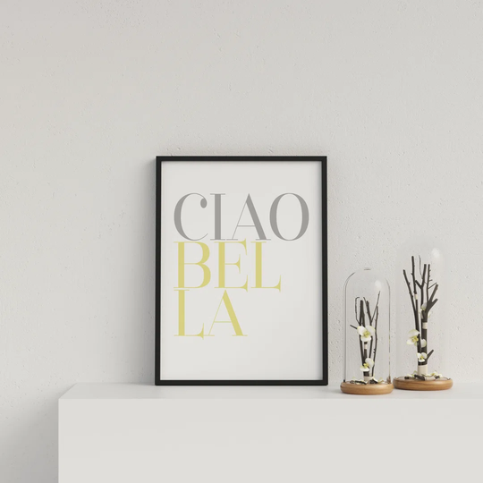 Italian Typography Ciao Bella Y&G V2