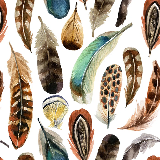 Walllpaper Roll 208X146cm Kitchen Livingroom Bedroom Mural Decoration Wallpaper Material With Print - Feather Brown