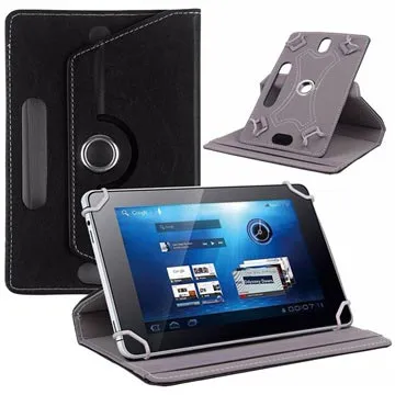 Universal Rotary Folio Case for Tablets - 7 - Black