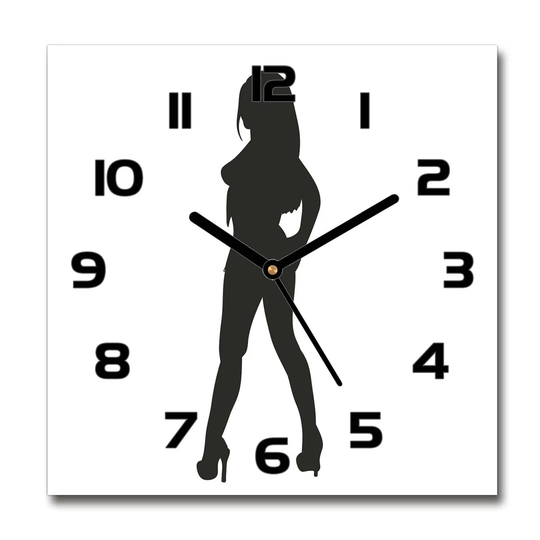 Silhouette of a Woman Silent Wall Clock