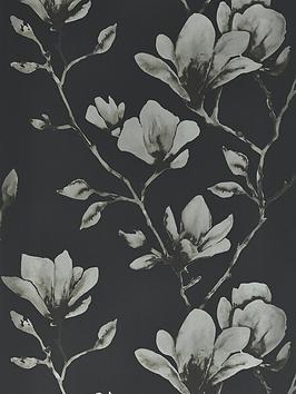Harlequin Lotus Silver Wallpaper
