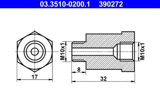 Adapter, brake lines 03351002001