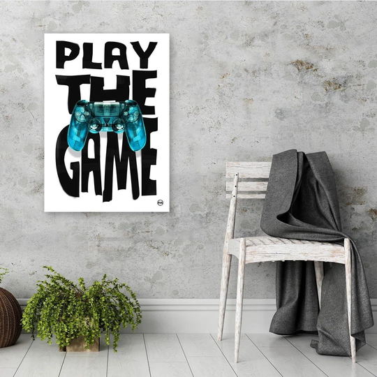 Poster, Game Pad And Lettering