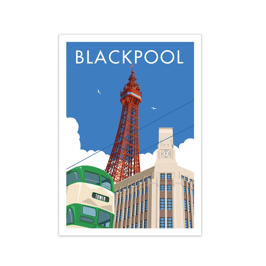 Blackpool Tower by Stephen Millership - Graphic Art Print on Paper