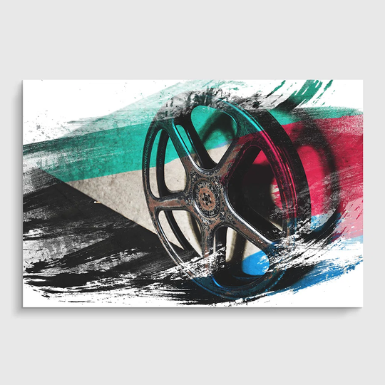 'Vintage Movie Film Reel' Graphic Art Print Poster